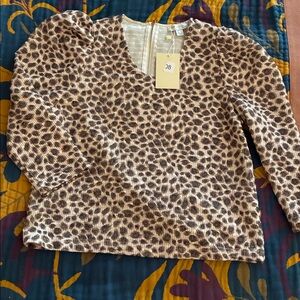 Leopard Print Women's Top, small, NWT